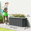 Galvanized Raised Garden Bed, Deep Rot Planter Box, Outdoor Garden Bed with Plant Labels, 5' x 2' x 2', Dark Grey
