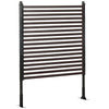 4 FT Outdoor Privacy Screen with 2 Standing Ways for Hard & Soft Ground, Decorative Outdoor Divider, Metal Animal Barrier for Garden, Backyard, Deck, Brown