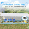 19.7' x 7.5' x 6.6' Dog Kennel Outdoor for Small Medium Large Dogs with Waterproof Cover, Silver