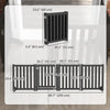 Foldable Dog Gate with Door, 4 Panels Fressstanding Pet Gate, Black