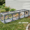 Cat Tunnel, Wooden Catio Outdoor Cat Enclosure with 2 Doors and Extendable Design, Wall-Mounted Pet Run