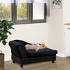 Pet Sofa Dog Couch Chaise Lounge Pet Bed with Storage Function Small Sized Dog Various Cat Sponge Cushioned Bed Lounge, Black
