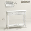 Hallway Console Table, Modern Entryway Table with 2 Drawers, Storage Shelf, Turned Legs for Living Room, Bedroom