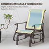 Outdoor Glider Chair, Patio Glider with Steel Frame and Mesh Fabric, Outdoor Chair for Backyard, Garden, Porch, Beige