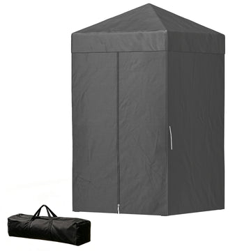 4 x 4 ft Compact Pop Up Canopy Tent, UPF 50+ Changing Room, Portable Instant Privacy Canopy with Mesh Window, Dark Grey