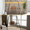 Hammock Chair Stand, Hanging Heavy Duty Metal Frame Hammock Stand for Hanging Hammock Air Porch Swing Chair, Egg Cahir, Indoor & Outdoor Use, 70.1