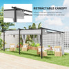 10' x 20' Metal Retractable Pergola Canopy with Sidewalls, Outdoor Gazebo UPF30+ Sun Shade Shelter for Garden, Deck, Light Grey