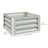 2' x 2' x 1' 2-Pieces Raised Garden Bed with Galvanised Frame