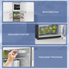 Double Door Mini Fridge with Freezer, 4.6 Cu.Ft Small Refrigerator with Thermostat, Shelves, Reversible Door