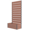 Raised Garden Bed with Trellis, Freestanding Elevated Planter Box for Climbing Vines, 28