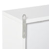 Wall Mounted Bathroom Medicine Cabinet Mirrored Cabinet with Hinged Door 2-Tier Storage Shelves White