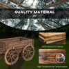 Raised Garden Bed, Wooden Wagon Planter Boxes with Drainage Holes, for Vegetables Flowers Herbs, Carbonized