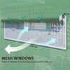 19.5' x 10' x 7.5' Tunnel Greenhouse with 3 Roll-Up Doors and Large Mesh Windows, Galvanized Steel Frame, Wind Resistant