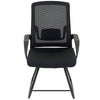 Desk Chair, Desk Chair No Wheels with Mesh Back, Lumbar Support, Metal Base for Reception, Conference