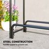 Firewood Rack with Waterproof Cover, 500 kg Log Storage Holder with Steel Chains, 142