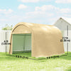 10' x 10' Outdoor Storage Tent, Heavy Duty and Waterproof Portable Shed for Bike, Motorcycle & Garden Tools, Beige