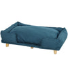 Washable Dog Sofa for Large Dogs, Elevated Pet Couch with Anti-slip Foot Pads, Dark Blue