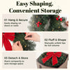 Christmas Decoration, 24 in Pre-Lit Crestwood Spruce Artificial Christmas Wreath, Bow, 50 LED Lights, Green