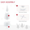 6 FT Christmas Tree Classic Tree Holiday Indoor Decoration, with Stable Plastic Base, White