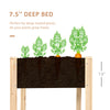 46'' x 24'' Raised Garden Bed, Wooden Elevated Planter Box with Non-Woven Liner for Vegetable, Flower, Herb in Patio, Backyard, Balcony
