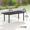 Expandable Patio Dining Table for 8-10 People, 60.6