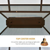 10'x12' Hardtop Patio Gazebo Aluminum Gazebo Canopy with Double Tier Roof, Curtains, Netting Sidewalls, Black & Grey