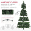 9ft Artificial Christmas Trees with 2132 Branch Tips, Auto Open and Steel Base, Green