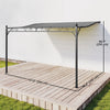11.5' x 8.2' Outdoor Pergola, Wall Mounted Lean to Pergola with Metal Frame, UPF30+, Garden Gazebo