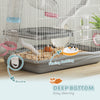 3-Tier Hamster Cage, Portable Gerbil Cage with Exercise Wheels, Water Bottle, Food Dish, for Dwarf Hamsters, Mouse, Grey