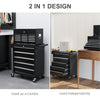 14 Drawer Rolling Tool Chest, Lockable Tool Storage Cabinet with Detachable Top Toolbox, Protective Liner