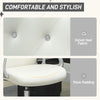 Vanity Office Chair, Velvet Computer Desk Chair with Swivel Wheels, Adjustable Height, Tilt Function, Off-White
