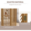 3 Panel Room Divider, 5.6ft Tall Wood Folding Privacy Screens, Freestanding Partition Wall Dividers, Light Brown