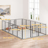 16 Panels Dog Playpen with Strap, Portable & DIY, for Medium Dogs, for Yard, RV, Camping, Garden, 31.5