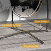 Hammock Chair Stand, Heavy Duty Steel Hanging Chair Stand for Swing Chair, Egg Chair Stand with Cup Holder, Black