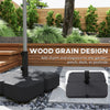 Patio Umbrella Base with Wheels & Brake Heavy Duty Outdoor Umbrella Stand Holder for for 1.5