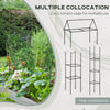 6' x 3' x 1' Raised Garden Bed with 2 Trellis Tomato Cages, Steel Frame Elevated Planter Box, Dark Grey