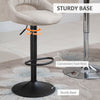Bar Stools Set of 2, Swivel Counter Height Barstools with Adjustable Height and Cutout Back, Faux Leather Upholstered Bar Chairs with Round Metal Base and Footrest, Grey
