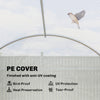 Walk-in Tunnel Greenhouse, Plant Hot House w/ Support Rods, Roll-up Mesh Door, Mesh Windows, 13'x9.8'x6.6', White