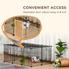 Small Animal Cage for Bunny, Guinea Pig, Chinchilla, Hedgehog, Portable Pet Enclosure with Door, 16 Panels