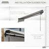 10' x 8' Retractable Awning, 280gsm UV Resistant Sunshade Shelter, for Deck, Balcony, Yard