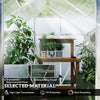 Greenhouse Garden, Green House, Outdoor Greenhouse Kit, PC Board with Sliding Door, 6.2' x 6.3' x 6.6', Silver