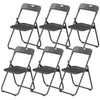 Folding Chairs 6 Pack, Plastic Foldable Chairs with Vent, Carry Hole and Steel Frame for Home, Office, Dining
