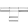 Steel Raised Garden Bed, Set of 5 Large Box Planters for Outdoor Plants Vegetables Flowers Herbs, 8x8x1ft, Silver