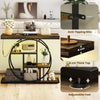 4-Tier Entryway Table with Charging Station LED Lights 39