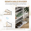 Shoe Storage Cabinet with 4 Flip Drawers and Adjustable Shelf, Shoe Cabinet for 8-16 Pairs of Shoes, White