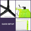 Soozier 14ft Badminton Net, Height Adjustable Outdoor Sports Net with Carry Bag, for Tennis, Pickleball and Volleyball, Yellow