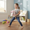 Qaba Unicorn Stick Horse, Plush Hobby Horse with Wood Wheels, Real Pony Neighing and Galloping Sounds, for Kids, White