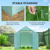 6.6' x 10' x 6.6' Walk-in Tunnel Greenhouse UV-resistant Wind Resistant Green House with Door and Mesh Windows, Green