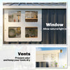 4' x 8' Outdoor Storage Shed, Metal Garden Shed with Window, 2 Vents and Lockable Door for Backyard, Garden, Patio