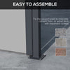 13' x 6' Retractable Side Awning, Outdoor Privacy Screen for Garden, Hot Tub, Balcony, Terrace, Pool, Light Grey